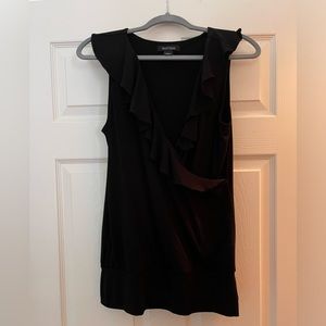 WHBM faux wrap top with ruffles